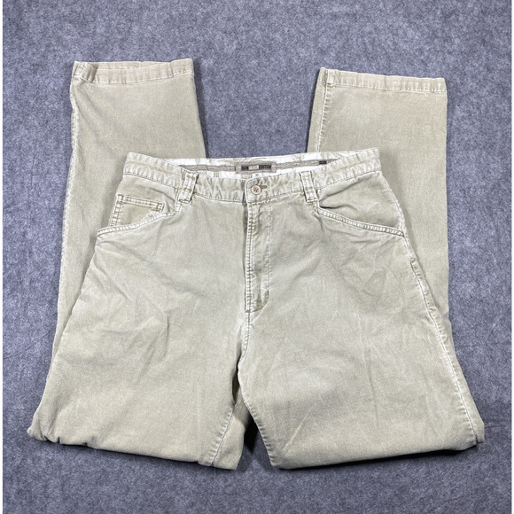 VTG Quiksilver Edition Pants Mens 32 Khaki Corduroy Utility Cargo Relaxed Fit